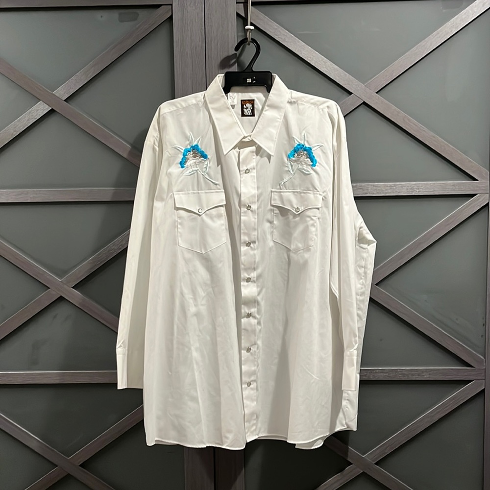 Karman mens button front western wear shirt